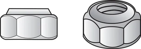 3/4" Zinc-Plated Steel Nylon Lock Nuts (USS), 20-Pack