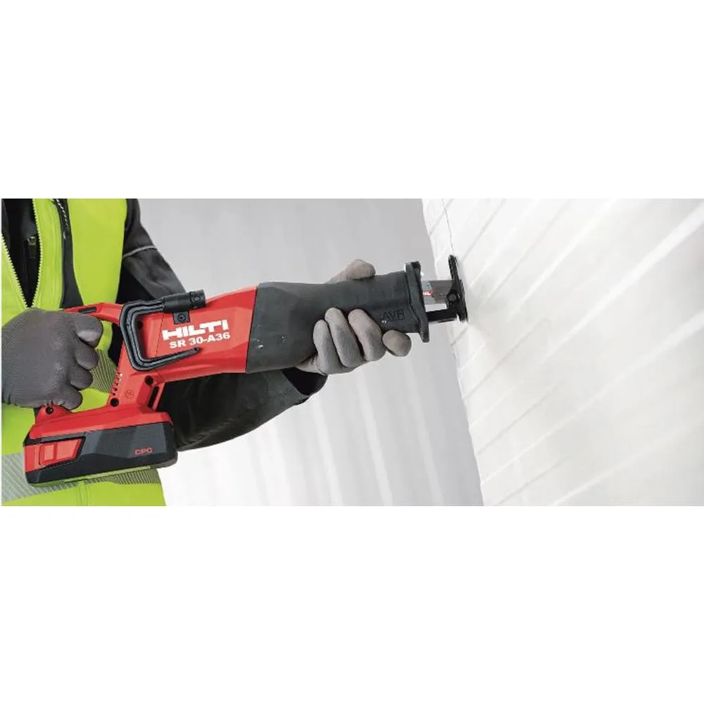 Hilti 36-Volt SR 30A Lithium-Ion Cordless Reciprocating Saw Kit with Two 36/5.2 Ah Batteries, Charger and Bag, photo 6 of 7