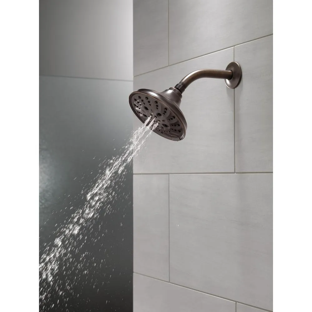 Delta Pivotal 5-Spray 6 in. Wall Mount Fixed Rain H2Okinetic Shower Head in Venetian Bronze, photo 9 of 24
