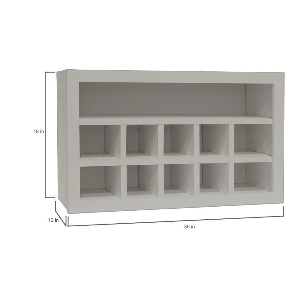 Shaker Assembled 30x18x12 in. Wall Flex Kitchen Cabinet with Shelves and Dividers in Dove Gray, photo 14 of 19