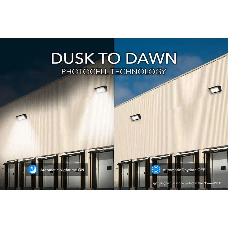 Commercial Electric Commercial 450-Watt Equivalent Integrated Outdoor LED Wall Pack, 6800 Lumens, Dusk to Dawn Outdoor Security Light, photo 9 of 11