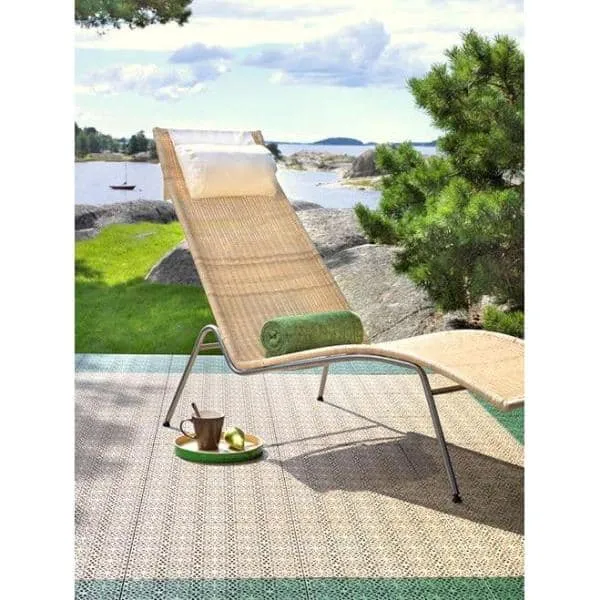Bergo XL Tiles 1.24 ft. x 1.24 ft. PVC Deck Tiles in Cedar Wood, 14-Tiles per Case, 21.56 sq. ft., photo 2 of 3