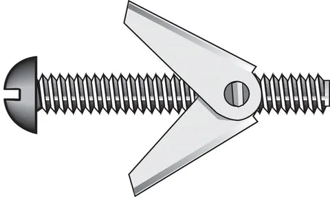 3/16 × 6 in Steel Toggle Bolts (50-Pack)
