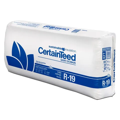 R-19 Kraft Faced Fiberglass Batt Insulation