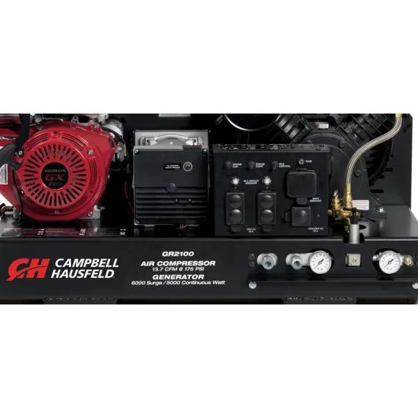 Campbell Hausfeld 10 Gal. Stationary Gas Honda GX390 Engine/ 5000-Watt Generator (GR2100) Air Compressor/Welder Combination Unit, photo 2 of 3