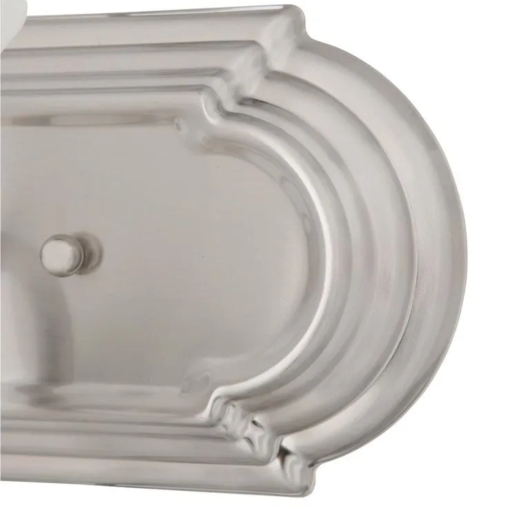 24 in. 3-Light Brushed Nickel Bathroom Vanity Light with Glass Shades, photo 8 of 8