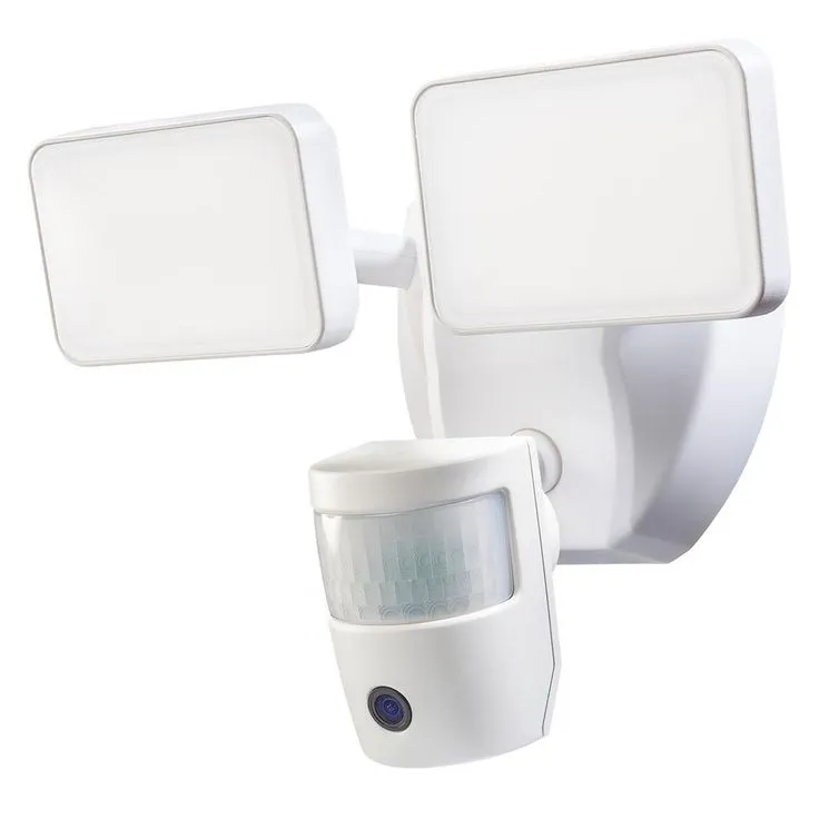 SECUR360 Video Wi-Fi Connected White Wired Twin Head LED Motion Activated Outdoor Security Flood Light 2000 Lumens, photo 6 of 9
