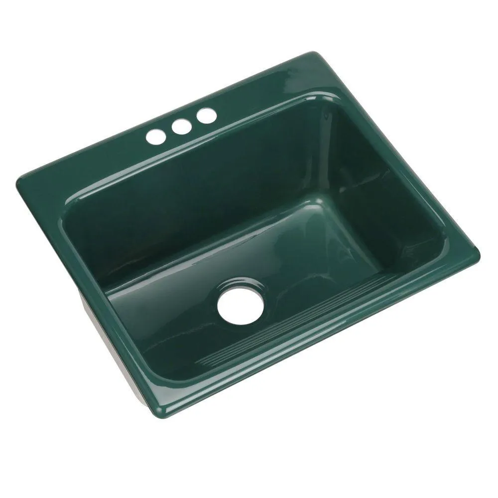 Kensington Drop-In Acrylic 25 in. 3-Hole Single Bowl Utility Sink in Ice Grey, photo 16 of 18