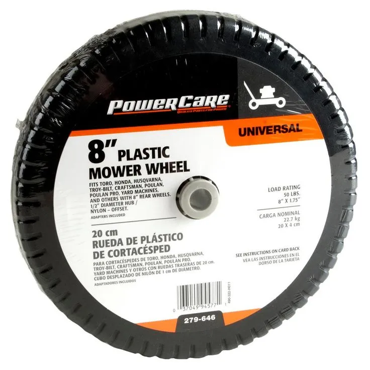 Powercare 8 in. x 1.75 in. Universal Plastic Wheel for Lawn Mowers, photo 3 of 4