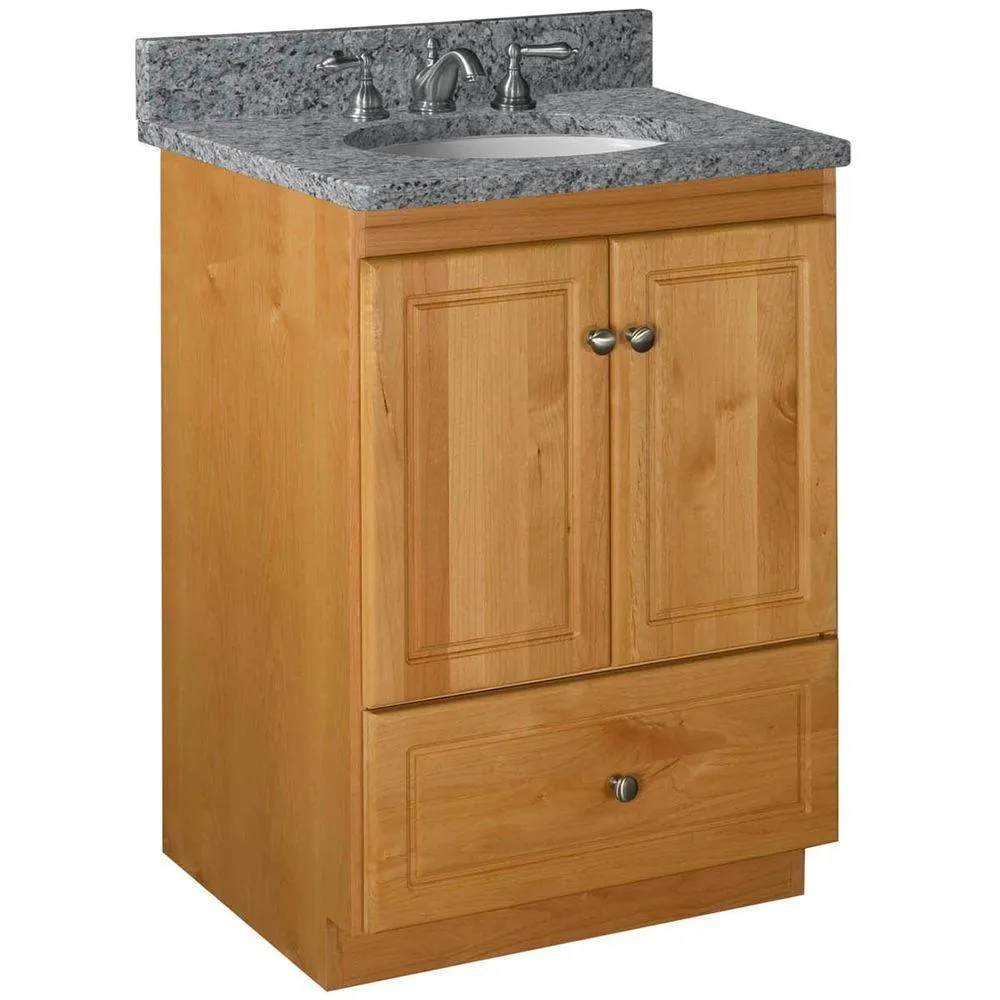 Ultraline 42 in. W x 21 in. D x 34.5 in. H Vanity Cabinet Only in Medium Alder, photo 38 of 45
