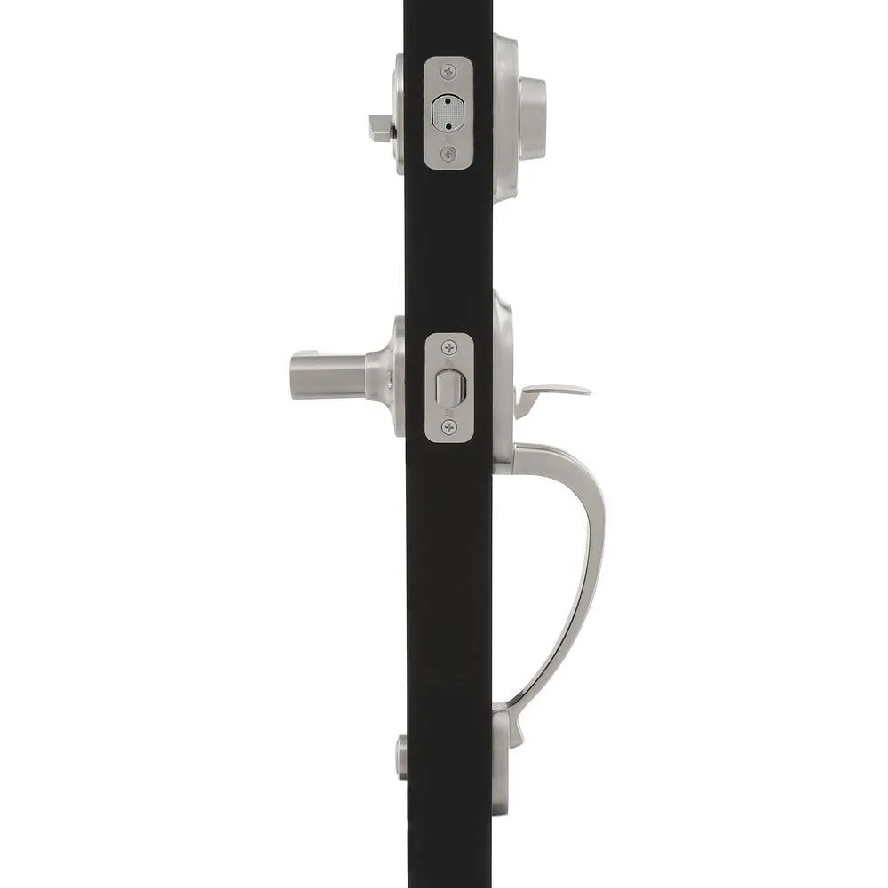 Premiere Essentials Hillcrest Single Cylinder Satin Nickel Door Handleset with Bristol Lever, photo 2 of 2