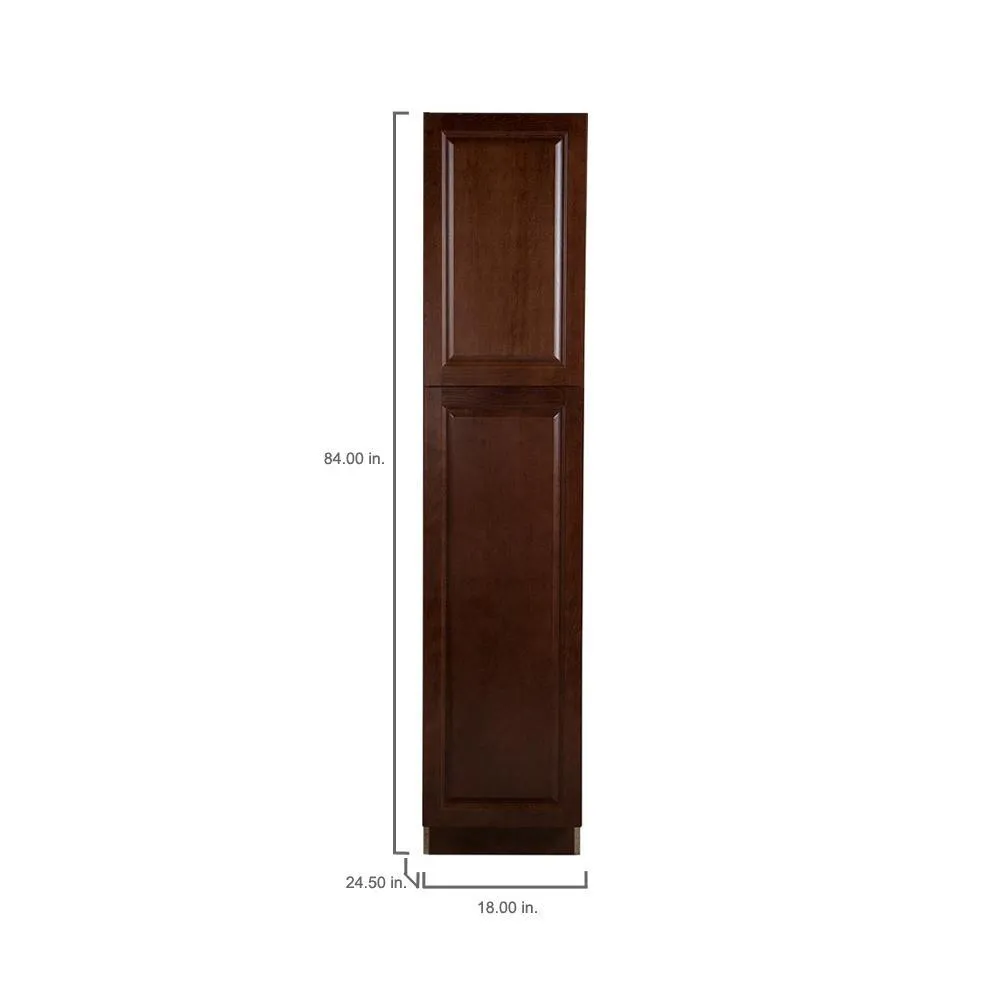 Benton Assembled 18x84x24 in. Pantry Cabinet with Adjustable Shelves in Amber, photo 9 of 15