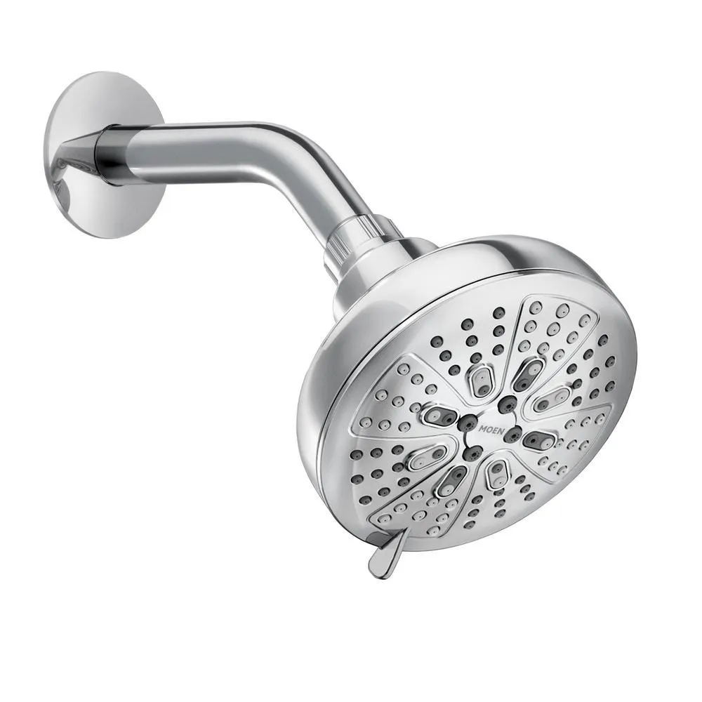 HydroEnergetix 8-Spray 4.75 in. Single Wall Mount Fixed Adjustable Shower Head in Spot Resist Brushed Nickel, photo 6 of 6