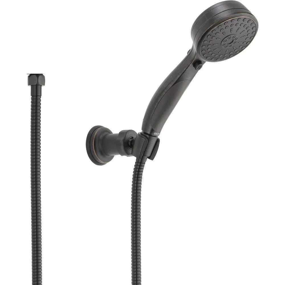 ActivTouch 9-Spray 3.6 in. Single Wall Mount Adjustable Handheld Shower Head in Matte Black, photo 4 of 5