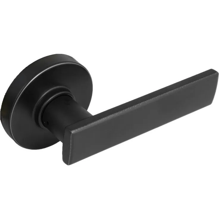 Westwood Satin Nickel Hall and Closet Door Lever with Round Rose (4-Pack), photo 4 of 7