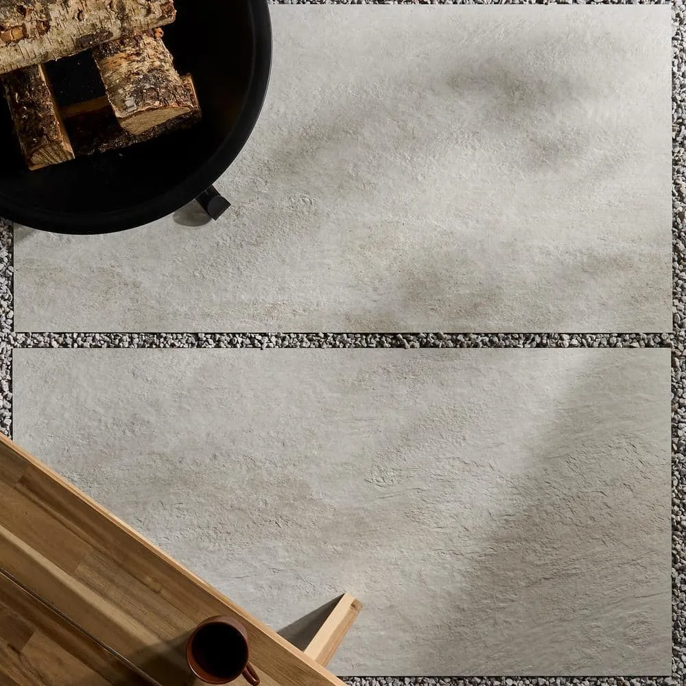 Ivy Hill Tile LithoTech 23.62 in. x 47.24 in. x 0.78 in. Chalk White Matte Porcelain Floor Paver Tile (7.74 sq. ft./Each), photo 5 of 8