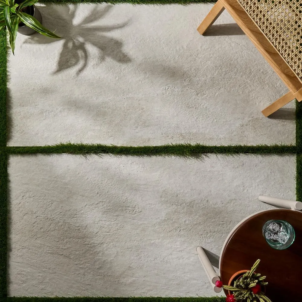 Ivy Hill Tile LithoTech 23.62 in. x 47.24 in. x 0.78 in. Chalk White Matte Porcelain Floor Paver Tile (7.74 sq. ft./Each), photo 3 of 8