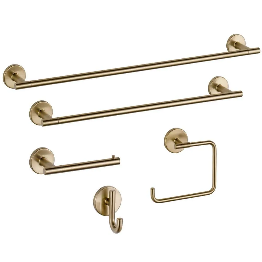 Delta Trinsic Champagne Bronze Wall-Mount Open Towel Ring, 5.68 x 6.40 in., photo 4 of 8