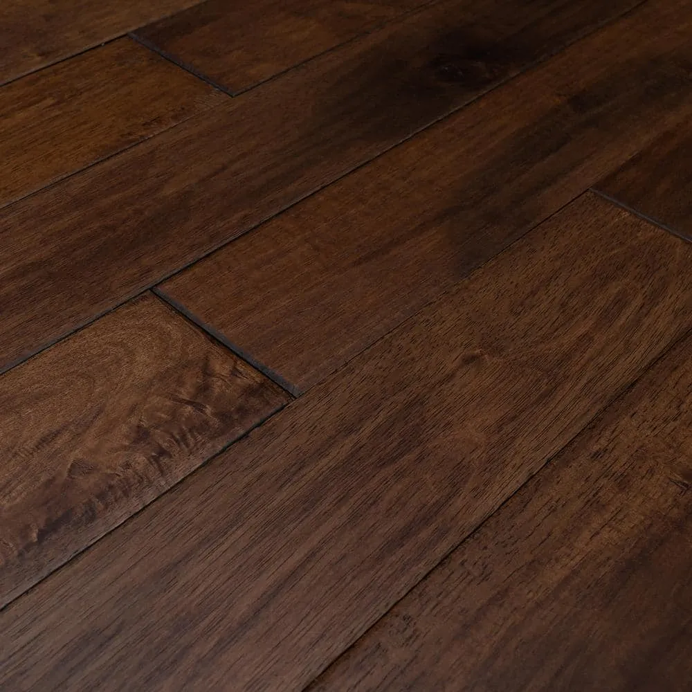 ASPEN FLOORING Chandler Caucho Wood 3/4 in. T x 4.5 in. W Light Distressed Solid Hardwood Flooring (21.82 sqft/case), photo 4 of 5