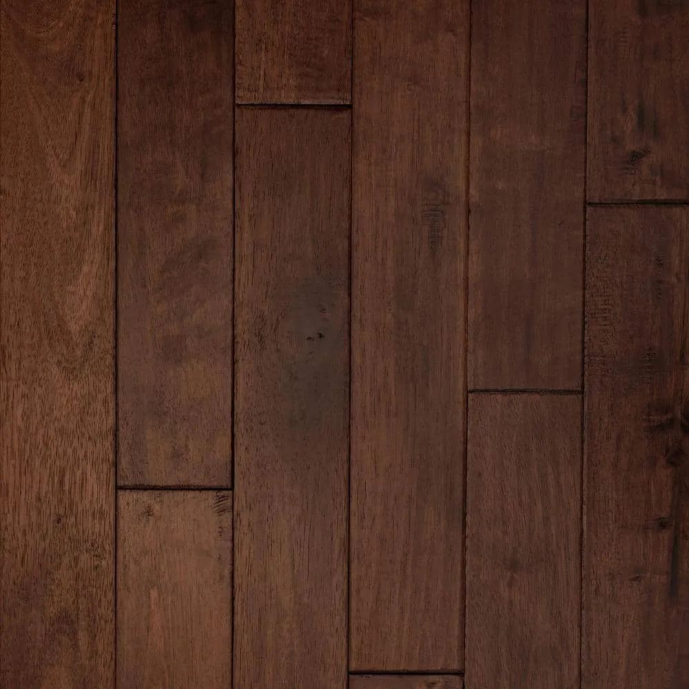 ASPEN FLOORING Chandler Caucho Wood 3/4 in. T x 4.5 in. W Light Distressed Solid Hardwood Flooring (21.82 sqft/case), photo 3 of 5
