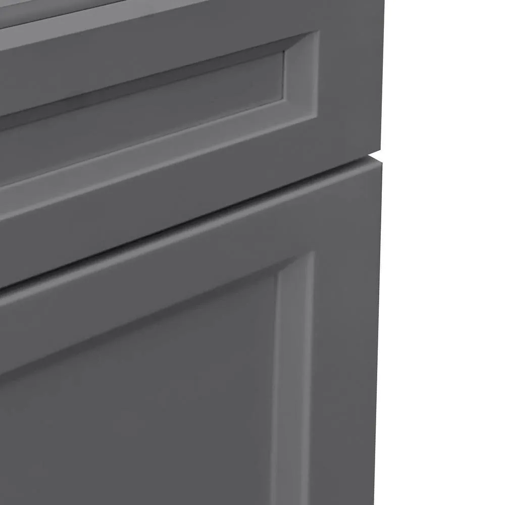 PELHAM & WHITE Keyport Shaker 21 in. W x 24 in. D x 34.5 in. H in Charcoal Plywood Tool-Free Ready To Assemble Base Kitchen Cabinet, photo 3 of 12