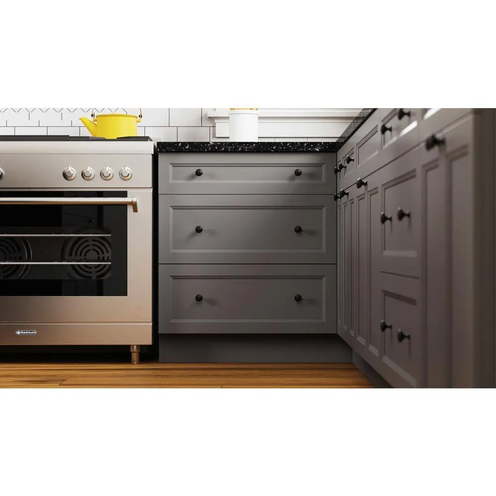 PELHAM & WHITE Keyport Shaker 21 in. W x 24 in. D x 34.5 in. H in Charcoal Plywood Tool-Free Ready To Assemble Base Kitchen Cabinet, photo 10 of 12