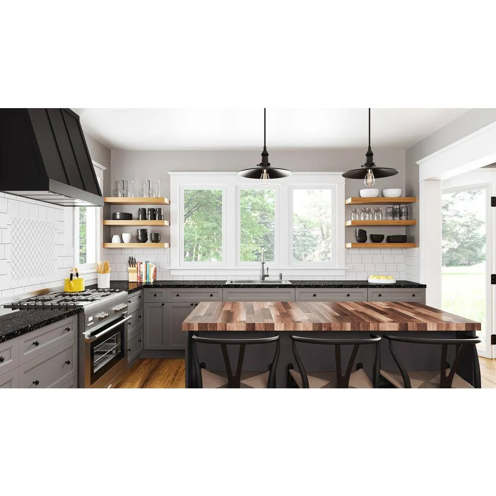 PELHAM & WHITE Keyport Shaker 21 in. W x 24 in. D x 34.5 in. H in Charcoal Plywood Tool-Free Ready To Assemble Base Kitchen Cabinet, photo 12 of 12