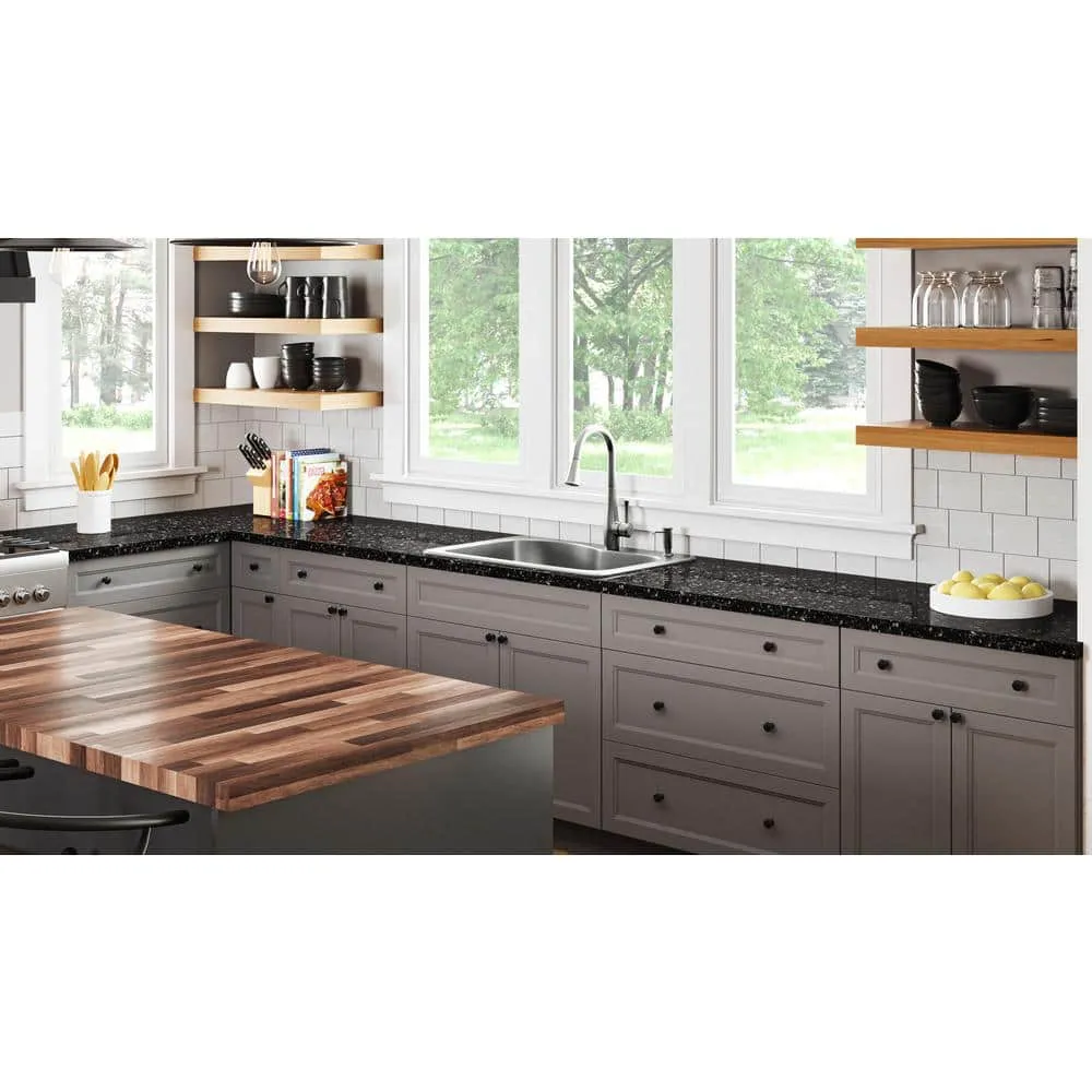 PELHAM & WHITE Keyport Shaker 27 in. W x 24 in. D x 34.5 in. H in Charcoal Plywood Tool-Free Ready To Assemble Base Kitchen Cabinet, photo 11 of 12