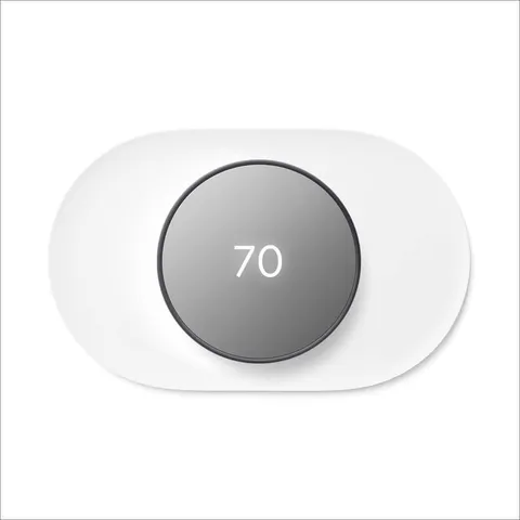 Nest Thermostat - Smart Programmable Wi-Fi Thermostat Charcoal and Nest Thermostat Trim Kit Snow
