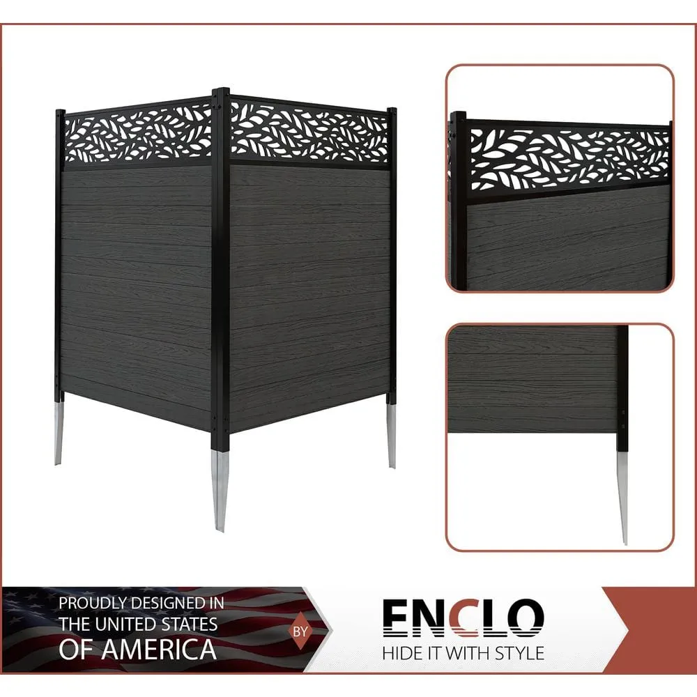 Enclo Privacy Screens 4 ft. x 3 ft. Nappa Lasercut WoodTek Vinyl Privacy Screen Kit, photo 3 of 10