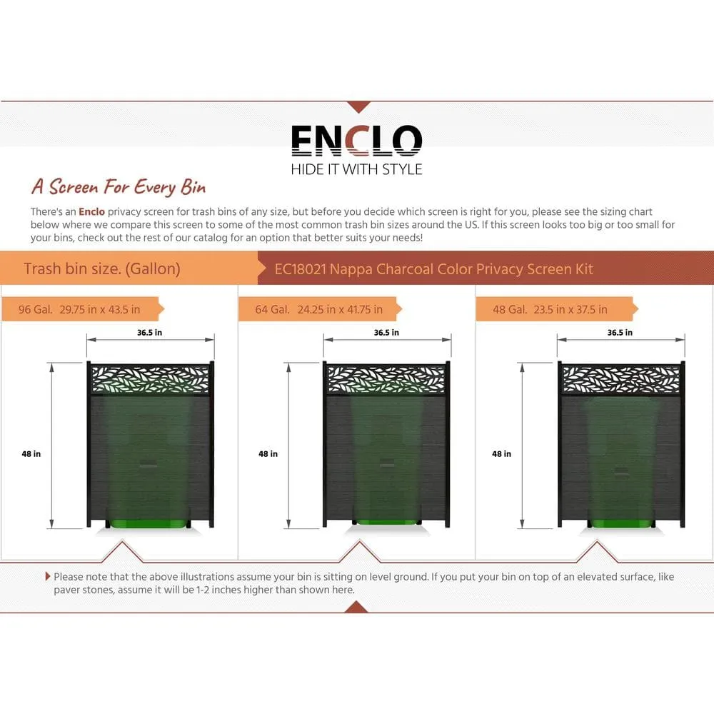 Enclo Privacy Screens 4 ft. x 3 ft. Nappa Lasercut WoodTek Vinyl Privacy Screen Kit, photo 6 of 10
