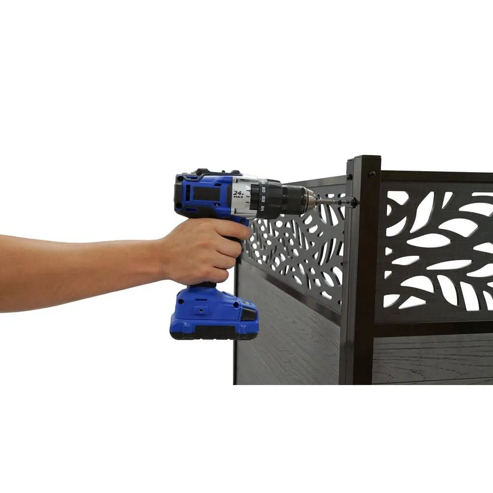 Enclo Privacy Screens 4 ft. x 3 ft. Nappa Lasercut WoodTek Vinyl Privacy Screen Kit, photo 4 of 10