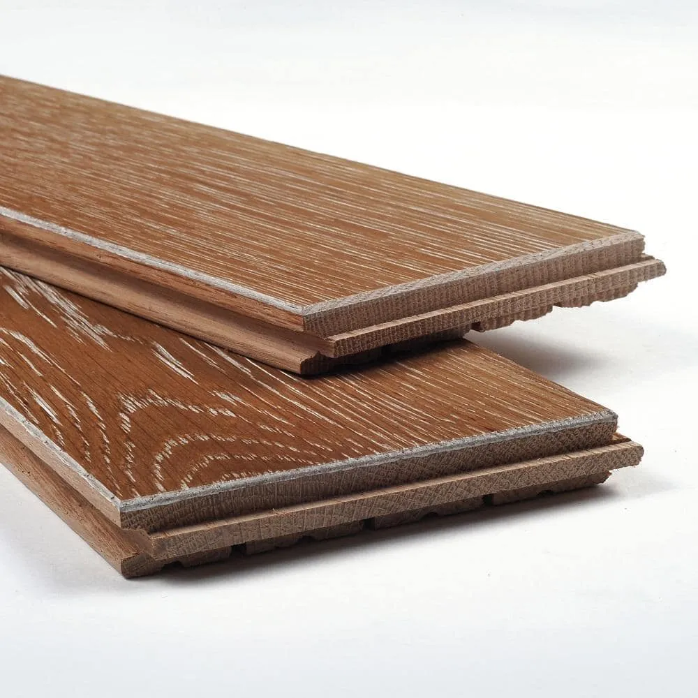 Blue Ridge Hardwood Flooring Charleston Sand Oak 3/4 in. Thick x 5 in. W Wire Brushed Solid Hardwood Flooring (20 sq. ft./Case), photo 5 of 8