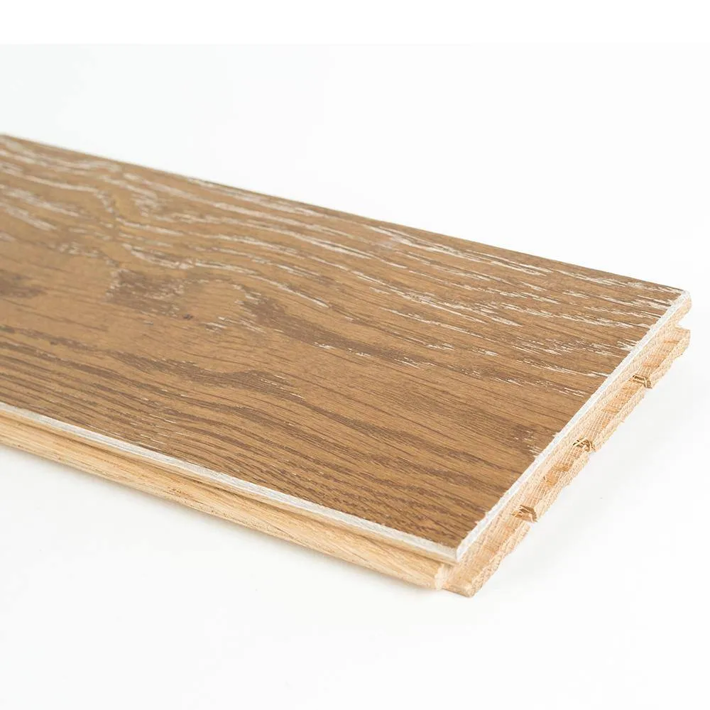Blue Ridge Hardwood Flooring Charleston Sand Oak 3/4 in. Thick x 5 in. W Wire Brushed Solid Hardwood Flooring (20 sq. ft./Case), photo 6 of 8