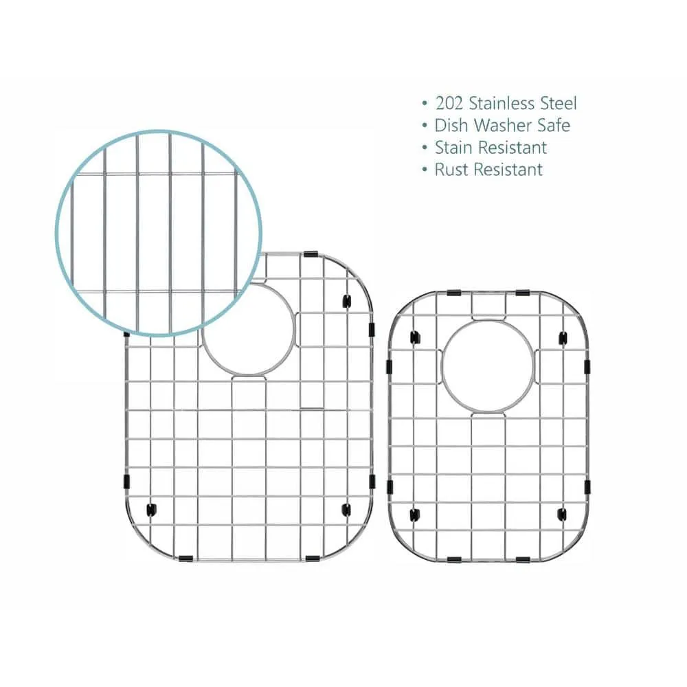 CHESHIRE 2-Piece Stainless Steel Bottom Grid for Sink 60/40 Splits - Model HCH-GR-64, photo 2 of 4