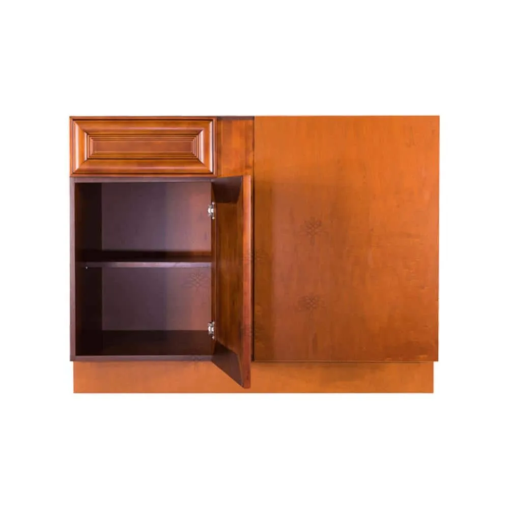 LIFEART CABINETRY Cambridge Assembled 45 in. x 34.5 in. x 24 in. Base Blind Corner Cabinet in Chestnut, photo 3 of 7