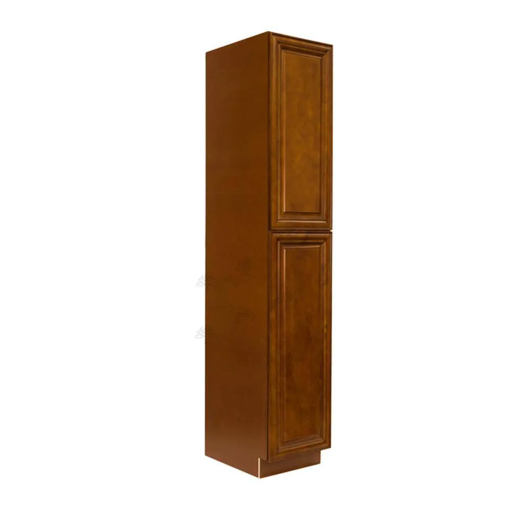 LIFEART CABINETRY Cambridge Assembled 18 in. x 96 in. x 24 in. Tall Pantry with 2 Doors in Chestnut, photo 4 of 6