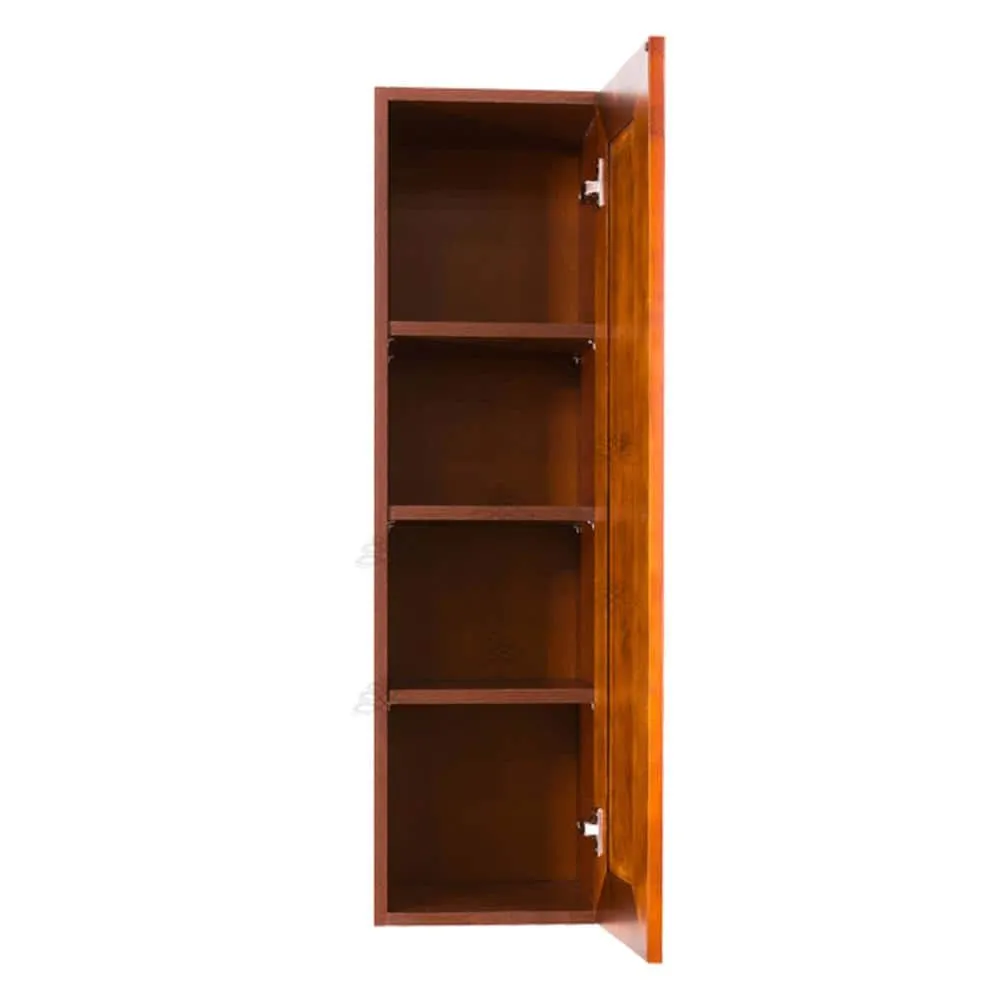 LIFEART CABINETRY Cambridge Assembled 15x42x12 in. Wall Cabinet with 1 Door 3 Shelves in Chestnut, photo 3 of 6