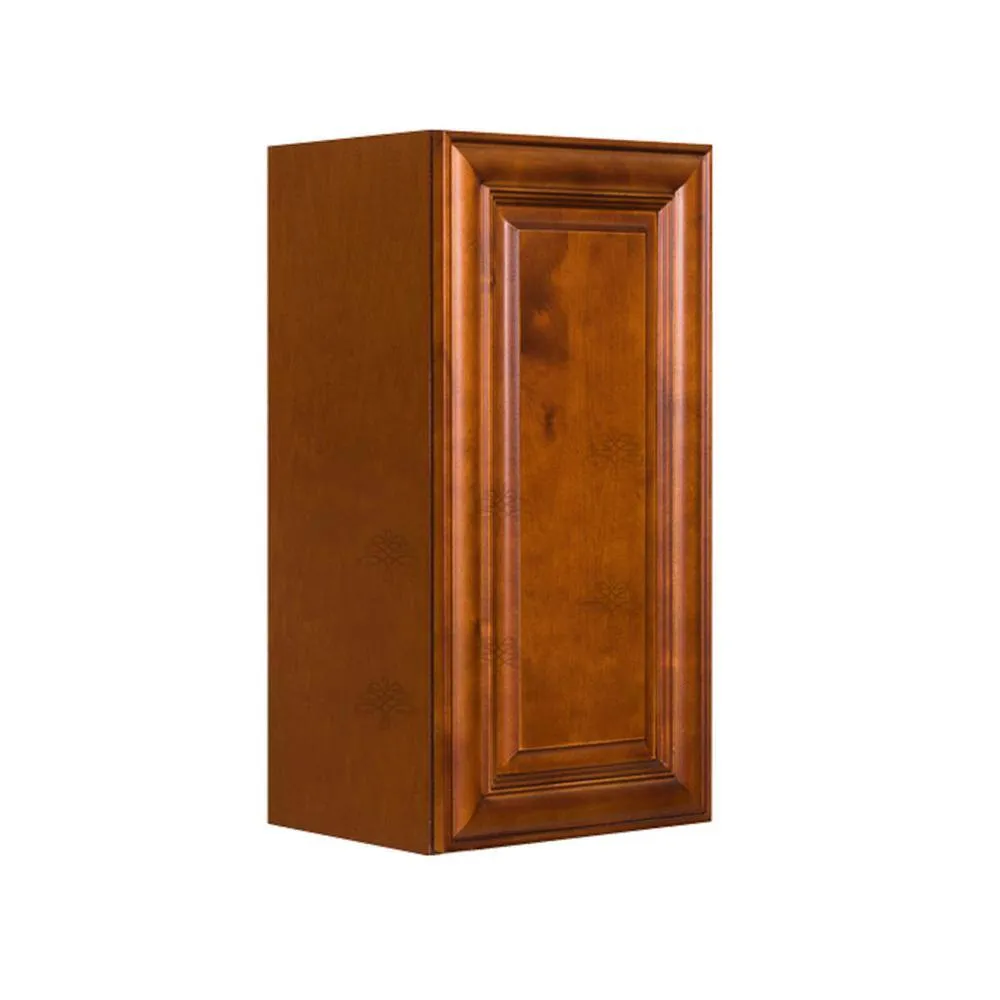 LIFEART CABINETRY Cambridge Assembled 21x30x12 in. Wall Cabinet with 1 Door 2 Shelves in Chestnut, photo 3 of 5