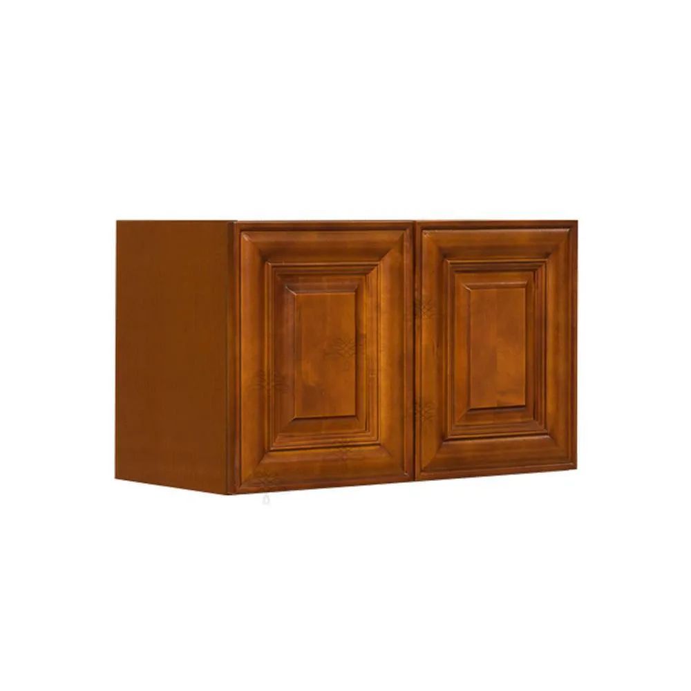 LIFEART CABINETRY Cambridge Assembled 30x18x12 in. Wall Cabinet with 2 Doors No Shelf in Chestnut, photo 4 of 6