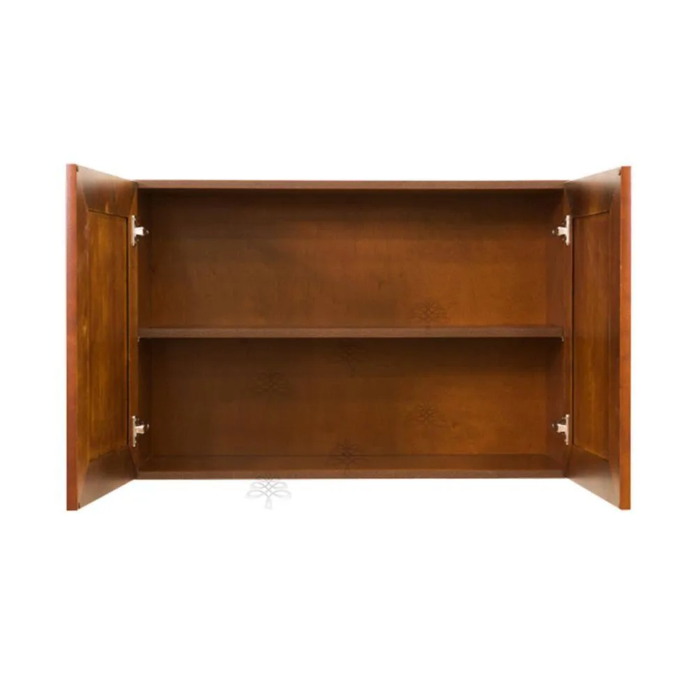 LIFEART CABINETRY Cambridge Assembled 36x21x24 in. Wall Cabinet with 2 Doors 1 Shelf in Chestnut, photo 2 of 5