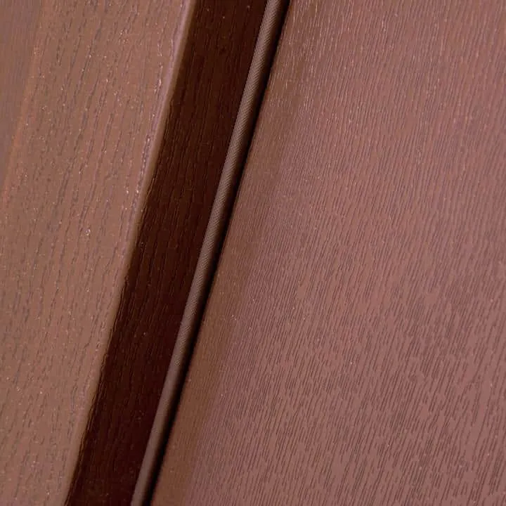 Steves & Sons Regency 64 in. x 80 in. 3/4-6 Lite Clear Glass Left-Hand Inswing Chestnut Stain Mahogany-Style Fiberglass Prehung Front Door with Double 12 in. Sidelites, photo 4 of 8