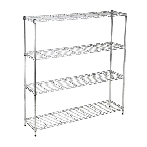 Steel 48 × 48 × 10 in 4-Tier Narrow Wide Garage Storage Shelving Unit