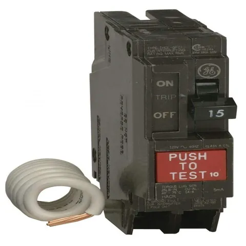15 Amp Single Pole Ground Fault Circuit Breaker