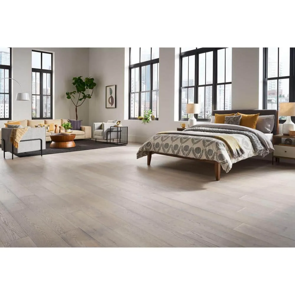 Pergo Defense+ Claremore Bay Oak 3/8 in. T x 7.5 in. W Click Lock Wire Brushed Engineered Hardwood Flooring (24.5 sq.ft./case), photo 3 of 15