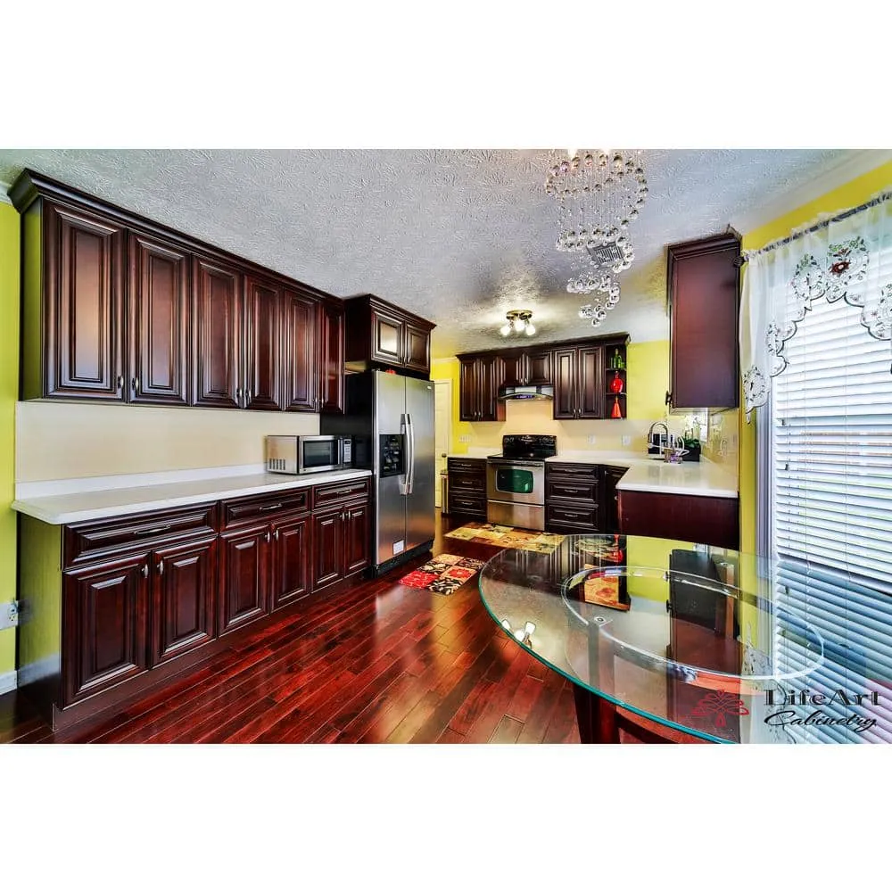 LIFEART CABINETRY Edinburgh Assembled 15 in. x 36 in. x 12 in. Wall Cabinet with 1 Door 2 Shelves in Espresso, photo 6 of 9