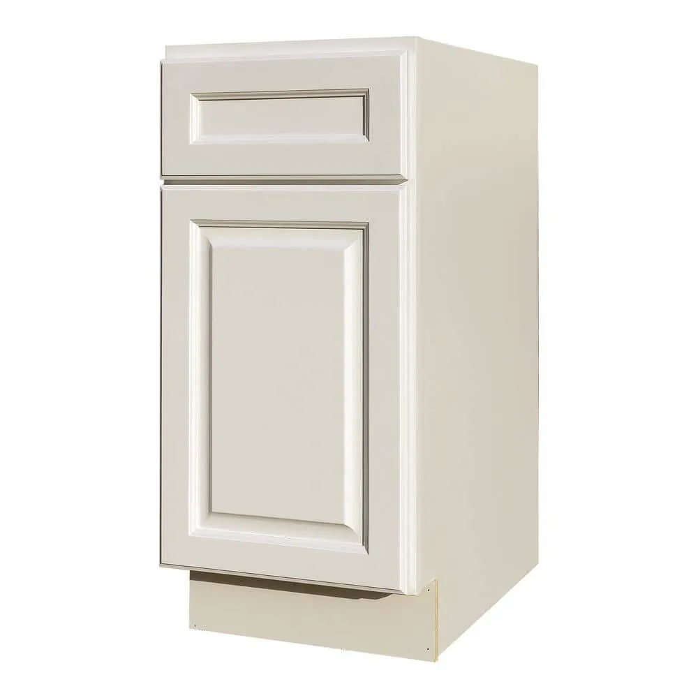 LIFEART CABINETRY LaPort Assembled 21x34.5x24 in. Base Cabinet with 1 Door and 1 Drawer in Classic White, photo 3 of 7