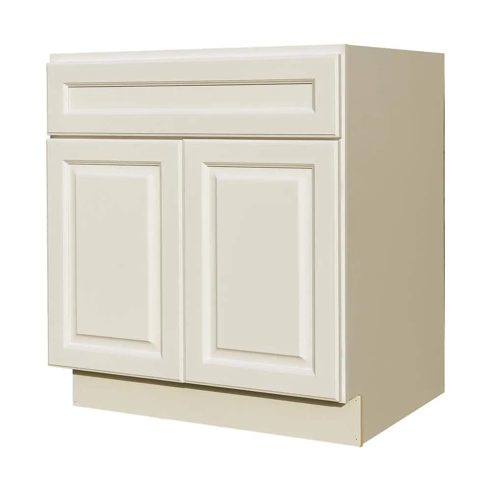 LIFEART CABINETRY LaPort Assembled 24x34.5x24 in. Base Cabinet with 2 Doors and 1 Drawer in Classic White, photo 2 of 6