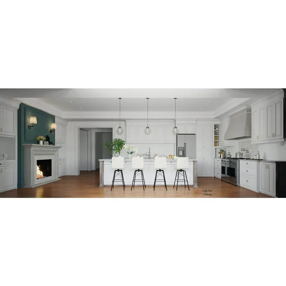 LIFEART CABINETRY LaPort Assembled 27x34.5x24 in. Base Cabinet with 2 Doors and 1 Drawer in Classic White, photo 7 of 7