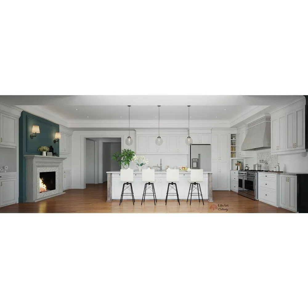 LIFEART CABINETRY LaPort Assembled 30x34.5x24 in. Base Cabinet with 2 Doors and 1 Drawer in Classic White, photo 6 of 6